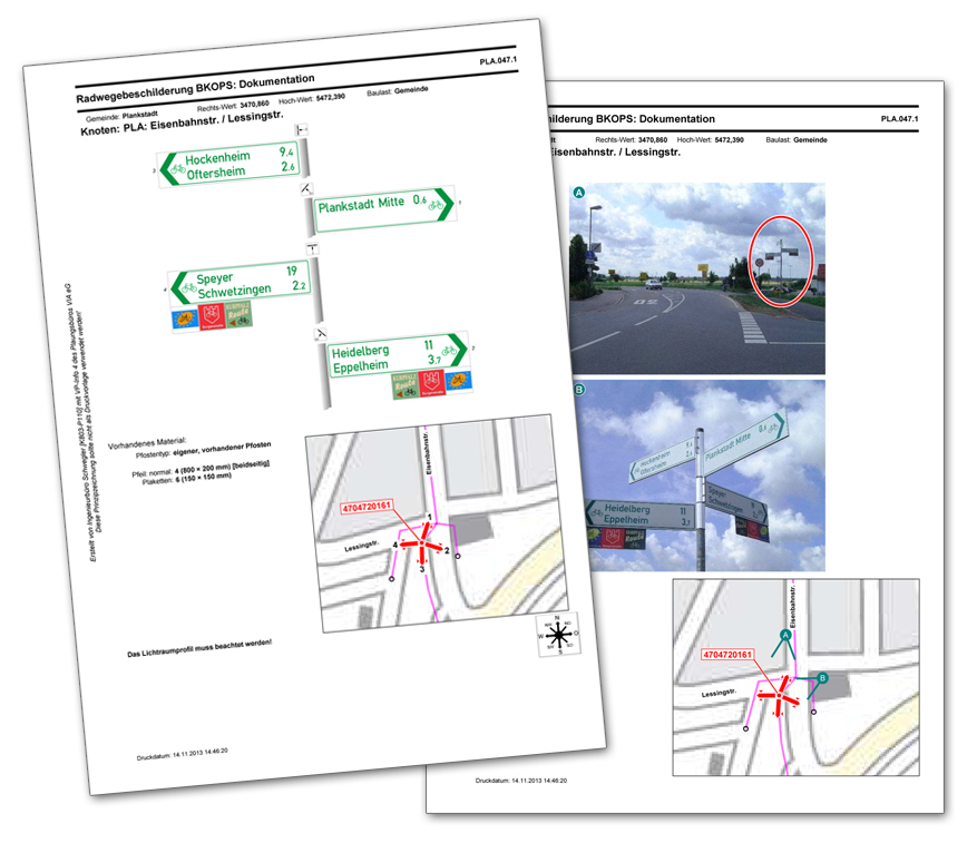 Radwege-Standortdokumentation